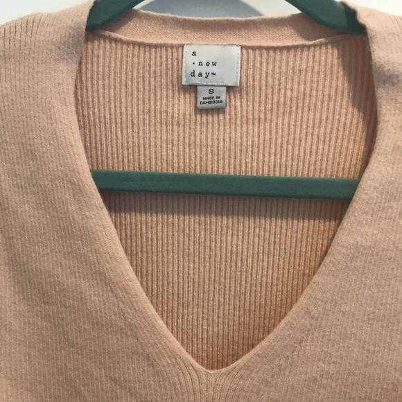 A New Day V neck puff sleeve sweater - Picture 2 of 6